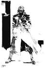 Liquid Snake Black & White Art