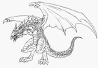 Flying Magic Dragon Sketch