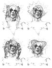 Harley Face Sketches