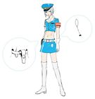 Akihiko Sanada Mini Skirt Police Costume