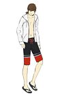 Shinjiro Aragaki Two-Tone Bermuda Shorts
