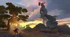 Hephaistos Statue at Sunset